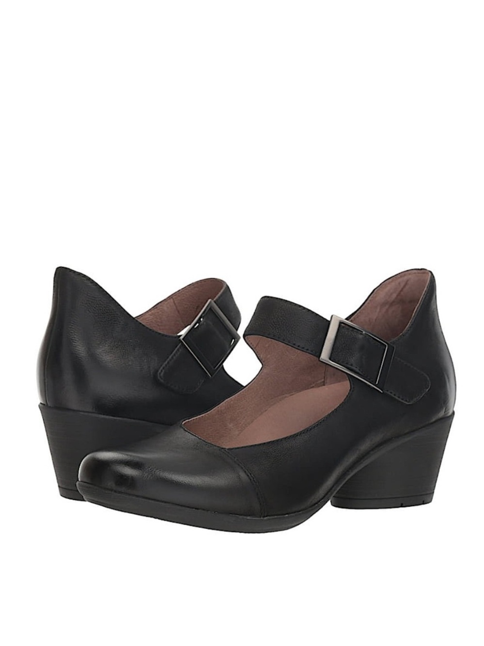 Dansko Roxanne Mary Jane Heel Black Leather EU 38 US 7.5-8